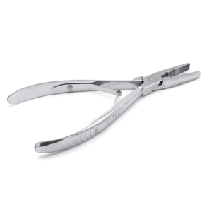 Pince à extensions de cheveux en acier inoxydable pour l'installation et le retrait, avec étui argenté - Product Image 3