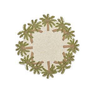 Manteles individuales bordados con cuentas de semillas para una cena elegante, manteles individuales bordados a mano con cuentas de semillas para decoración de mesa - Product Image 2