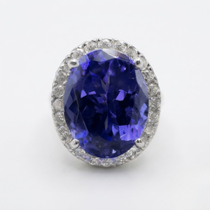 แหวนเพชรทรงรีและทรงกลม 4.80 กะรัต เพาะเลี้ยงในห้องปฏิบัติการ |   3.90 CT หินหลักตรงกลาง |   ทองคำขาว 9k รับรองโดย IGI - Product Image 1