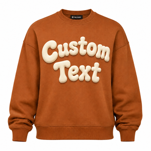 Sweat-shirts d'hiver surdimensionnés pour femmes, style tendance, streetwear, tissu coupe-vent écologique, sweat-shirt à imprimé puff - Product Image 1