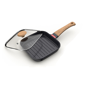 Poêle à griller antiadhésive robuste et durable avec poignée confortable et surface de cuisson résistante aux rayures - Product Image 3