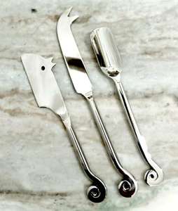 Juego de Cuchillos para Queso de Acero Inoxidable de Alta Calidad con Mango de Latón, Aptos para Alimentos y Lavavajillas, Juego de Queso con Tenedor y Cuchara - Product Image 6