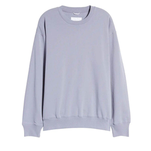 Sweat-shirt à col rond en tricot de qualité supérieure en polyester/coton, coupe classique, motif uni, automne, impression personnalisée OEM - Product Image 1