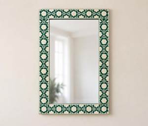 Best Selling Indian Handmade Eco-Friendly Bone Mother Pearl Inlay Wall <b>Mirror</b> High Quality Decorative <b>Frame</b> Modern Style Home - Product Image 2