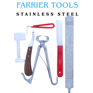 Kit d'outils professionnels pour fermeurs avec coupe-ongles pour poulets de ferme, pince à crins, râpe à crins, couteau à dégrossir les ongles, polisseur de crins courbé et outil de ramassage - Product Image 5