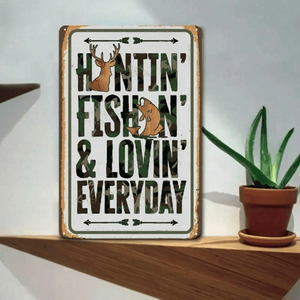 CIFbuy Plaque en aluminium rustique vintage 20,3x30,5 cm (8x12 pouces) Thème Pêche TikTok pour service de retrait Temu - Product Image 2