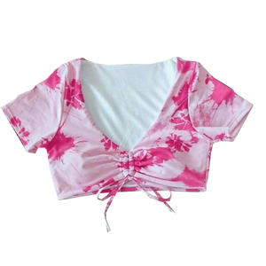 Conjunto de Bikini Sunkissed Goddess Coral Crush con Volantes y Tirantes Ajustables para Diversión en la Playa en Verano - Product Image 4