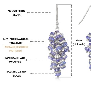 Pendientes Colgantes de Aleación de Zinc Chapados en Oro con Cristales y Racimos de Diamantes de Imitación, con Cuentas Púrpuras, Joyería de Moda para Mujer, para Bodas - Product Image 2
