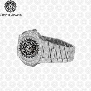 Montre de luxe Charm Jewells en acier inoxydable, cadran en verre de 40 mm, bracelet de 20 mm, mouvement mécanique analogique, résistance à l'eau 10 bars, date automatique - Product Image 2
