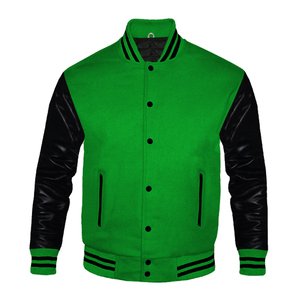 Men's High Quality Vintage Varsity <b>Jacket</b> <b>Winter</b> Wool with Embroidery Decoration Custom <b>Leather</b> Sleeves - Product Image 4