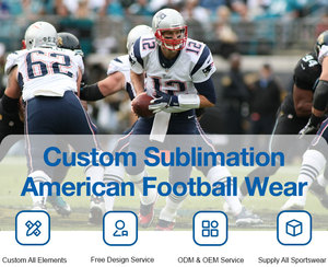 Wholesale 100% Polyester American Football Jersey Youth Team Custom Logo Sublimation Embroidery Sports Wear With Number Pattern - Product Image 3