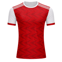 Maillot de football rouge et blanc Woolwich Rica respirant, anti-humidité, pour entraînement sportif, uniforme d'équipe homme/femme, imprimé, manches courtes