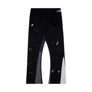 <b>Men's</b> <b>White</b> Painted Sweatpants Elastic Waist Breathable Casual Pants Distressed Design Summer Style - Product Image 2
