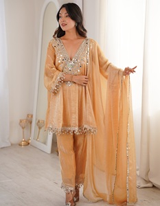 Salwar Kameez Tradicional Hindú y Pakistaní con Bordado de Espejos, para Cualquier Ocasión, Ropa Elegante para Mujer a Bajo Precio - Product Image 1