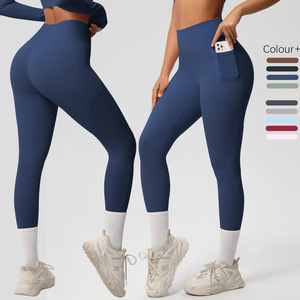 Conjuntos Deportivos para Mujer, Leggings de Yoga de Cintura Alta con Bolsillos, Pantalones Deportivos con Parches - Product Image 2