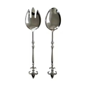 Stylish Metal Salad <b>Server</b> Set Stainless Steel <b>Buffet</b> Utensils for Modern Dining Concepts - Product Image 4