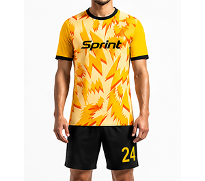 Ensemble d'uniformes de football rétro classiques unisexes personnalisés, tissu respirant en spandex/polyester à séchage rapide, motif géométrique, col rond, personnalisable - Product Image 2