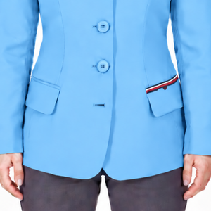 Chaqueta Ecuestre Azul Cielo para Mujer, Blazer de Equitación Elegante, Abrigo para Competición Hípica, Personalizable, Venta al Por Mayor - Product Image 5