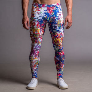 กางเกงเลกกิ้งออกกำลังกายแบบซับลิเมชั่นสำหรับผู้ชาย กางเกงออกกำลังกายแบบรัดรูปพิมพ์ลาย กางเกงฟิตเนสสำหรับผู้ชาย กางเกงเลกกิ้งซับลิเมชั่น - Product Image 2
