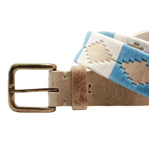 เข็มขัดหนังคุณภาพสูง ปักลายอาร์เจนตินา หัวเข็มขัดสีพิวเตอร์ เข็มขัดหนังหรูหรา - Product Image 3