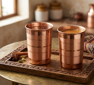 Handcrafted Pure Copper Tumbler with Luxury Floral <b>Printed</b> Enamel Coating – Premium Eco-Friendly Copper Water Glass Drinking Cup - Product Image 6