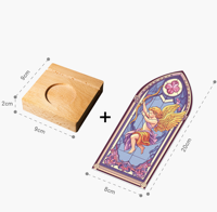 Atrapasol de Vitral Art Deco Personalizable - Impresionante Diseño de Ventana de Iglesia de 6 Pulgadas (15,24 cm) que Radiante Belleza con la Luz Solar para un Estilo Único