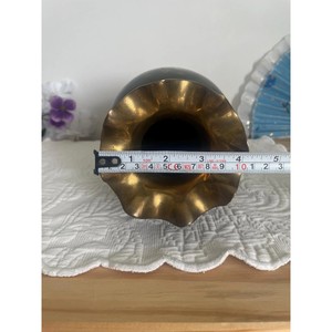 Traditional <b>Black</b> Metal <b>Floor</b> <b>Vase</b> With Gold Floral Design Handmade Decorative <b>Vase</b> - Product Image 4
