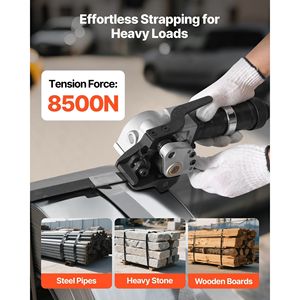 Tendinastro Pneumatico per Reggiatura in Acciaio, Forza di Tensione 8500 N, Larghezza 0.748 Pollici, Strumento Metallico Tenditore Taglierina Sigillatrice per Reggiatura da 2 Pollici - Product Image 2