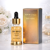 Sérum Visage Anti-Âge et Raffermissant au Peptide d'Or 24K OEM/ODM, Acide Azélaïque et Acide Salicylique – Soins Corporels Coréens à Marque Blanche