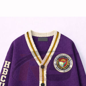 Suéter Cárdigan Universitario Personalizado HBCU |   Suéter sin mangas con botones frontales |   Ropa de Calle Ecológica 100% Algodón - Product Image 2