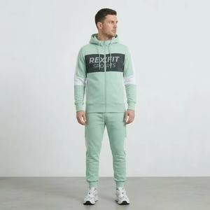 Heavyweight Men Sweat Suit Rexfit Sports Cotton Oversized Hoodie and Sweatpants Set Premium Tracksuit Men Summer Streetwear - Product Image 1