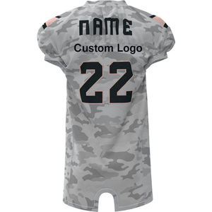 Tenues de football américain personnalisées par sublimation, ensembles d'entraînement professionnels pour équipes, maillot et pantalon de football respirants camouflage - Product Image 2