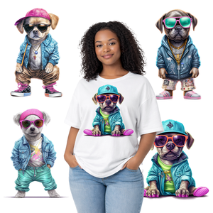 Many Designs Cartoon Animal Bear Custom Letter Mardi Gras Dtf Transfer Ready To Press Hip-Hop Dtf Transfers For Adult/Kids Shirt - Product Image 1