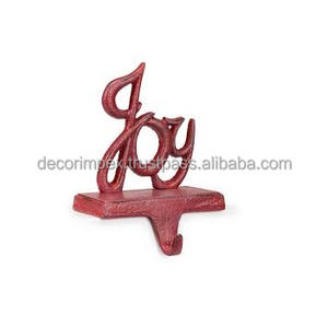 Porte bas de Noël NOEL en laiton vintage avec long crochet qui se termine en tourbillon avec étiquettes de magasin originales New Old Stock - Product Image 5