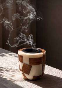 Quemador de Incienso Árabe de Resina y Madera de Acacia y Sándalo Hecho a Mano por FAIZA CRAFT, Ecológico, Natural, Duradero, Aromaterapia India - Product Image 5