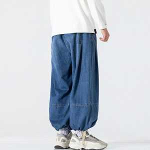 Mid Waist Straight Leg Stonewashed <b>Denim</b> Jeans Breathable Lightweight Cotton Loose Fit Solid <b>Men's</b> Vintage Winter Spring Autumn - Product Image 2