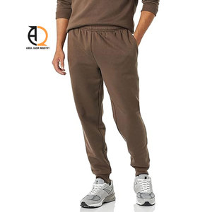 Men's Maroon Cotton Sweatpants Elastic Waist Drawstring Casual <b>Pants</b> With Side Pockets Breathable Midweight Knitted Fabric - Product Image 6