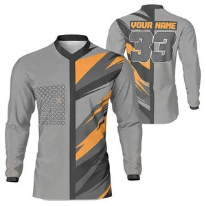 Maillot de motocross personnalisé de haute qualité avec logo, entièrement sublimé, nom de l'équipe VTT, vêtements de course moto et auto, maillot de motocross - Product Image 5
