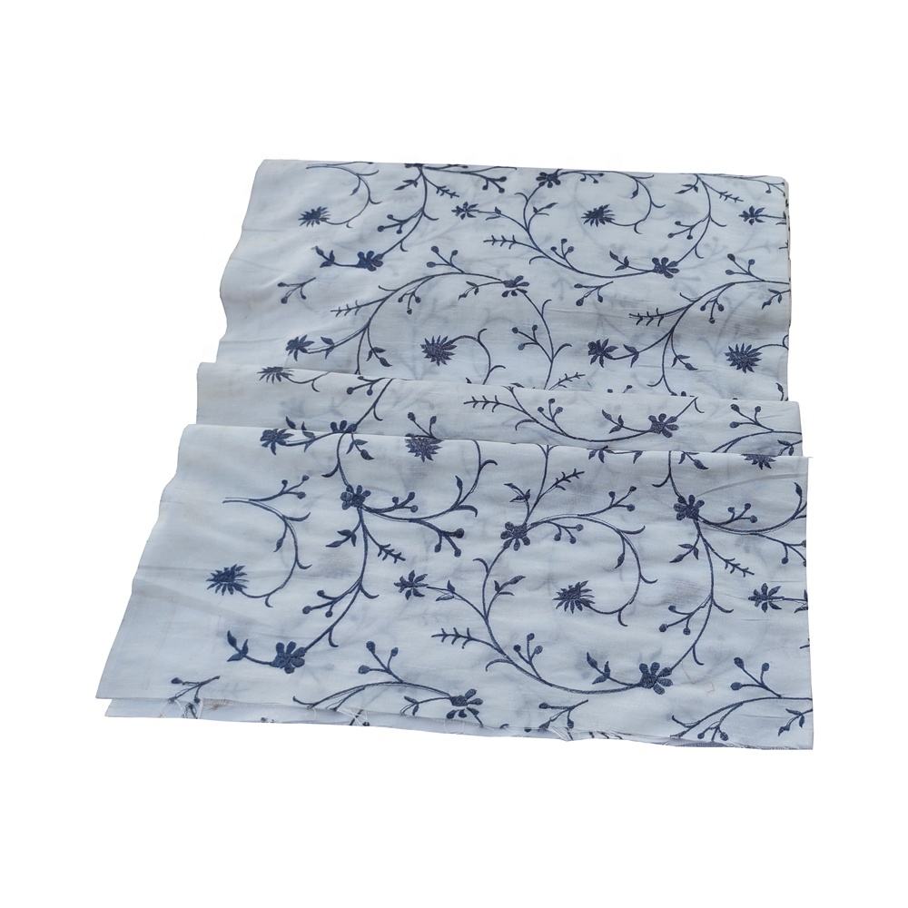 Tela de seda 100% pura para vestido, tejido bordado, artesanal