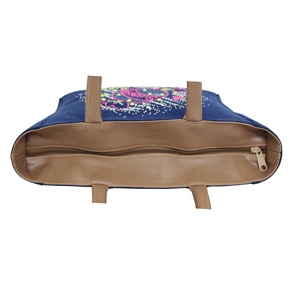 Bolsa de Lona con Estampado Serigrafiado de 12 oz para Niñas, con Asa de PU Forrada de Poliéster Acolchado con EVA, Cierre Superior con Cremallera, Logotipo Personalizable - Regalo - Product Image 3