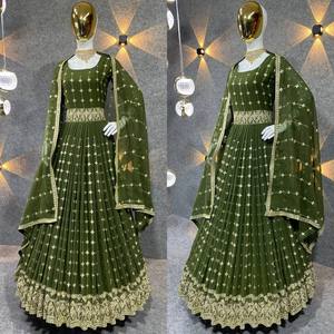 Designer belle robe Anarkali et Dupatta robes de soirée élégantes pour la fête - Product Image 4