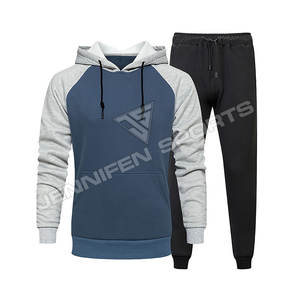 Survêtement Homme en Polaire Solide Spécial avec Double Poche Zippée, Coton Aéré Léger et Respirant, Mode Hiver, Logo Personnalisé, Tenue de Sport - Product Image 1