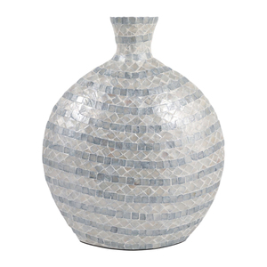 Vase décoratif confortable en nacre et mosaïque de coquillages Capiz, avec incrustation de nacre, pour chambre, salon et maison - Product Image 1