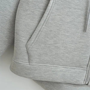 Sudadera con capucha y cremallera para mujer, doble capa, forro polar cepillado, para el fin de semana, proveedor OEM ODM, suministro al por mayor - Product Image 6