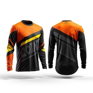 Camiseta de Motocross Personalizada para Adultos, Jersey de Carreras de Descenso, Ropa de Carreras de Autos, Camiseta de Manga Larga Hecha a Medida - Product Image 4