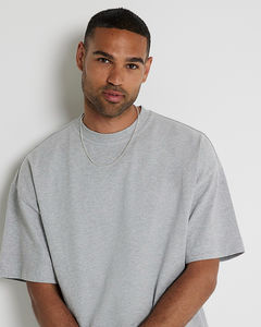 T-shirt Homme Lourd de Luxe en Coton Épais, Coupe Boxy Oversize, Col Rond, Style Streetwear – Prix de Gros - Product Image 2