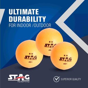 Pelotas de Tenis de Mesa de Plástico Stag Iconic de 2 Estrellas para Entrenamiento y Torneos, Logotipo Personalizado para Juego Recreativo, Paquete de 12 - Product Image 4