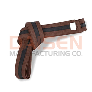 Cinturón de Judo Marrón con Raya Negra de 1.8M, Tela Resistente, Equipo de Entrenamiento de Artes Marciales Unisex - Product Image 3