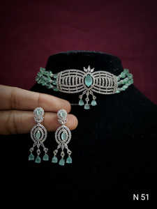 Luxury American Diamond <b>Choker</b> Jewelry Set <b>Silver</b> Plated Rose Pink Bead Necklace & Earrings CZ Cubic Zirconia Wedding Jewelry - Product Image 4