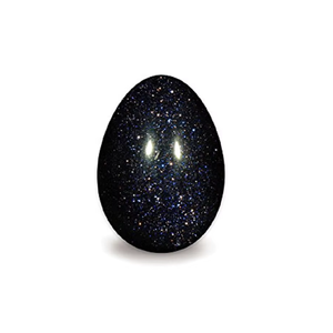 Œuf de Yoni en pierre naturelle de Goldstone bleu, œuf de jade semi-précieux pour la protection énergétique, exercice vaginal, sculpté Feng Shui Direct - Product Image 3